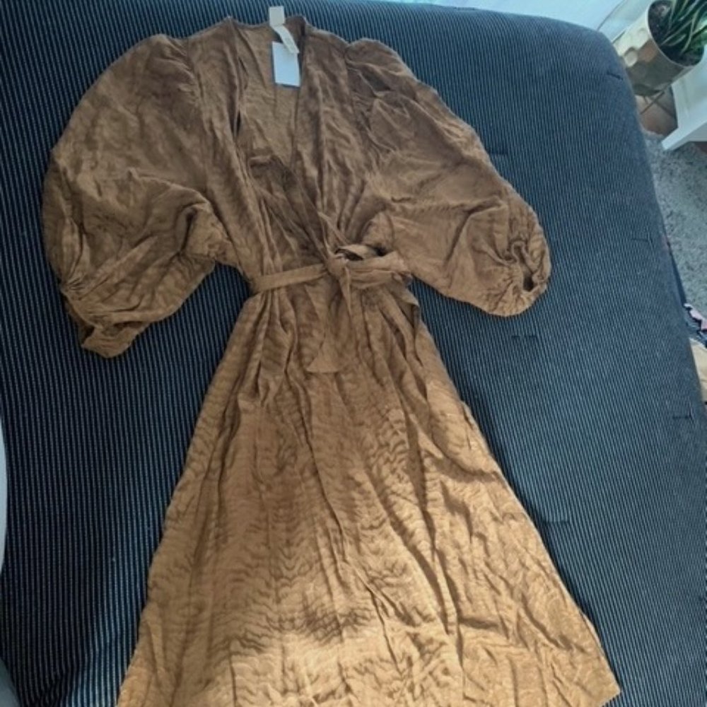 H&M Bronze Wrap Dress